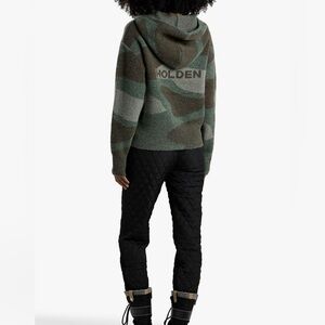 HOLDEN Chalet Camouflage-Print Hoodie Soft Knit Size S NWT